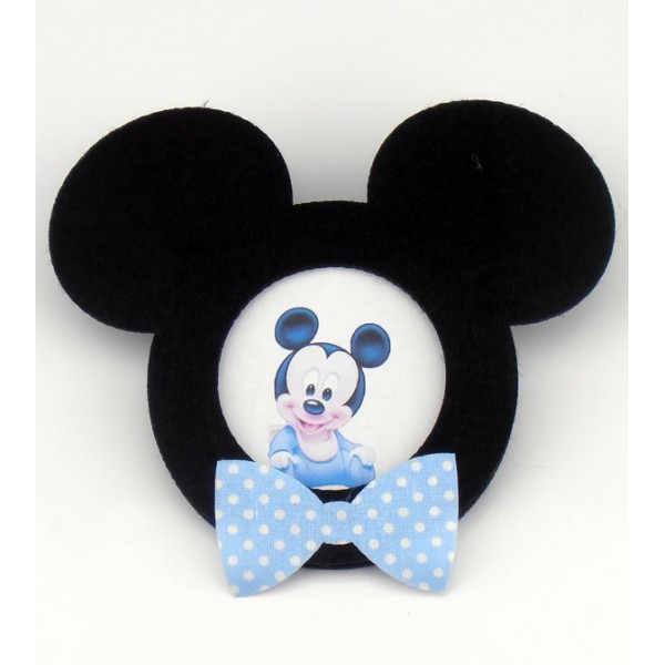 Mickey Mouse Keçe Çerçeve - Mavi