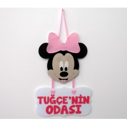 Minnie Mouse Keçe Kapı Süsü - Pembe