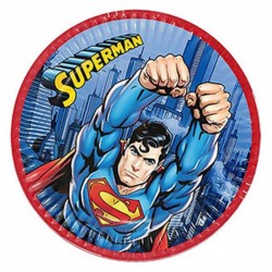 Superman - Süpermen Karton Tabak - 23 cm - 8 Adet